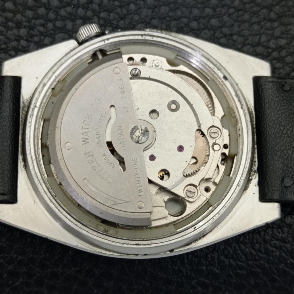 JAPAN VINTAGE CITIZEN AUTOMATIC 8200 MENS ORIGINAL DIAL WATCH A702147-5 R208-a702147