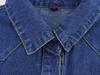 Spring 2025 Women's Denim Set: Turn-Down Collar Shirt & Belted Wide-Leg Jeans