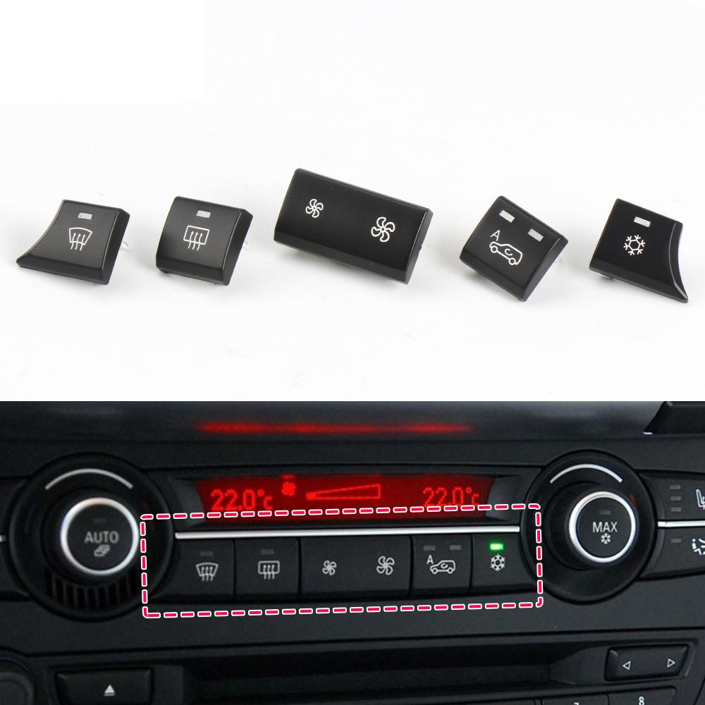 Per BMW X5 X6 E70 E71 E72 Pulsante Volume Ventola Cruscotto Pulsante Radar Griglia Prese d'Aria AC Interruttore Bagagliaio Posteriore Sostituzione Copri Tasto Start Stop