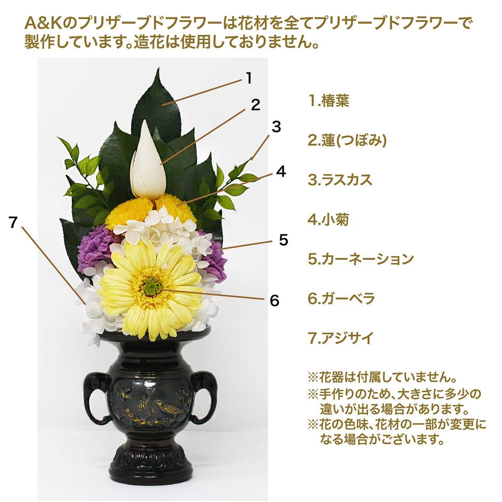 [Lotus] Konservierte buddhistische Blumen für Obon- und Higan-Opfer. Eine würdevolle Präsenz für buddhistische Altäre. Wird mit einem speziellen Klarsichtetui geliefert.