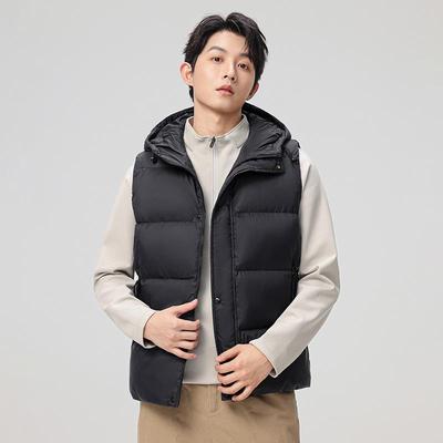 Gilet sans manches d'hiver pour homme, couleur unie, décontracté - Vêtement chaud et sans manches