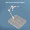 Doll Model Stand 10 Sets Action Figure Stand Transparent Acrylic Anime Figure Display Stand Support Holder Base Figure Base