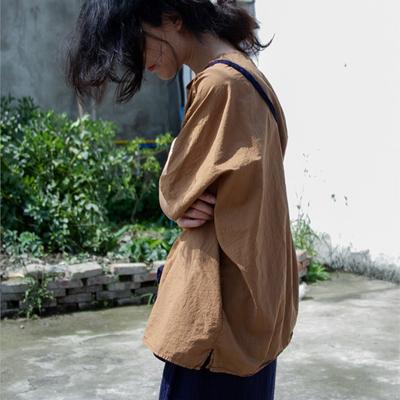 Women Vintage Irregular Summer T-Shirts Cotton O-Neck Short Sleeve Tees Solid Color Women Casual T-Shirts