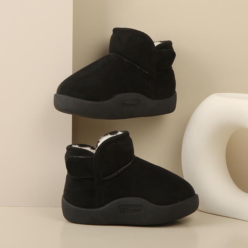 Velvet-Lined Winter Snow Boots for Infants, Soft Sole Non-Slip Shoes for Ages 1-4
