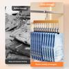 Trouser Clip Closet Organizer with 10/12 Clips Pants Scarves Skirts Belts Towels Underwear Heavy Duty Metal Frame Storage Rack