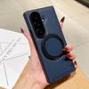 KEYSION Kevlar Carbon Fiber Texture Case for MagSafe for Samsung Galaxy Z Fold 7 6 5 4 3 360° Rotating Magnetic Ring Stand Phone Cover