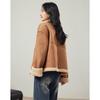 Petite Faux Suede & Lamb Shearling Winter Coat