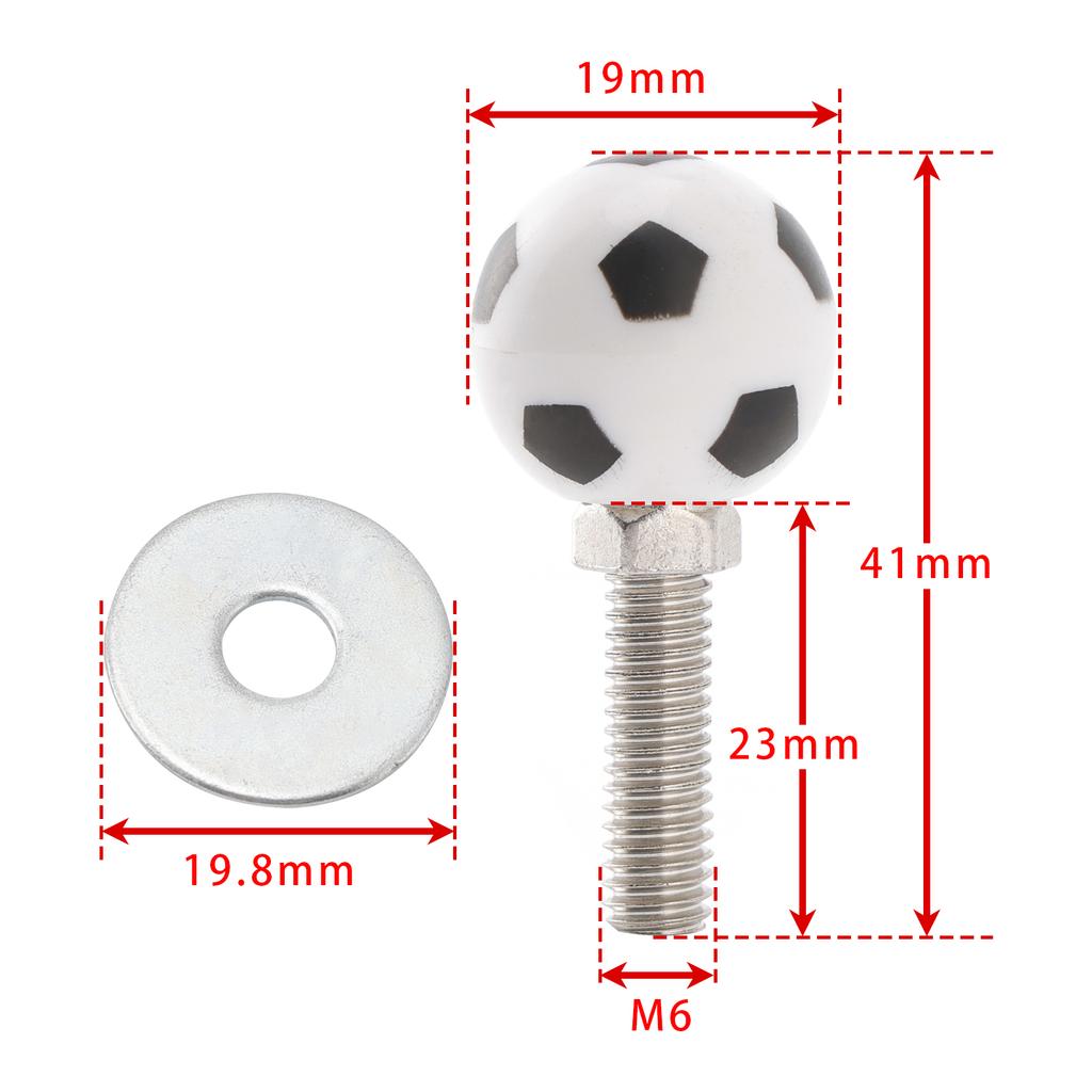 4x Custom SOCCER License Plate Bolt Screw Plastic Motorcycle Chopper Trike