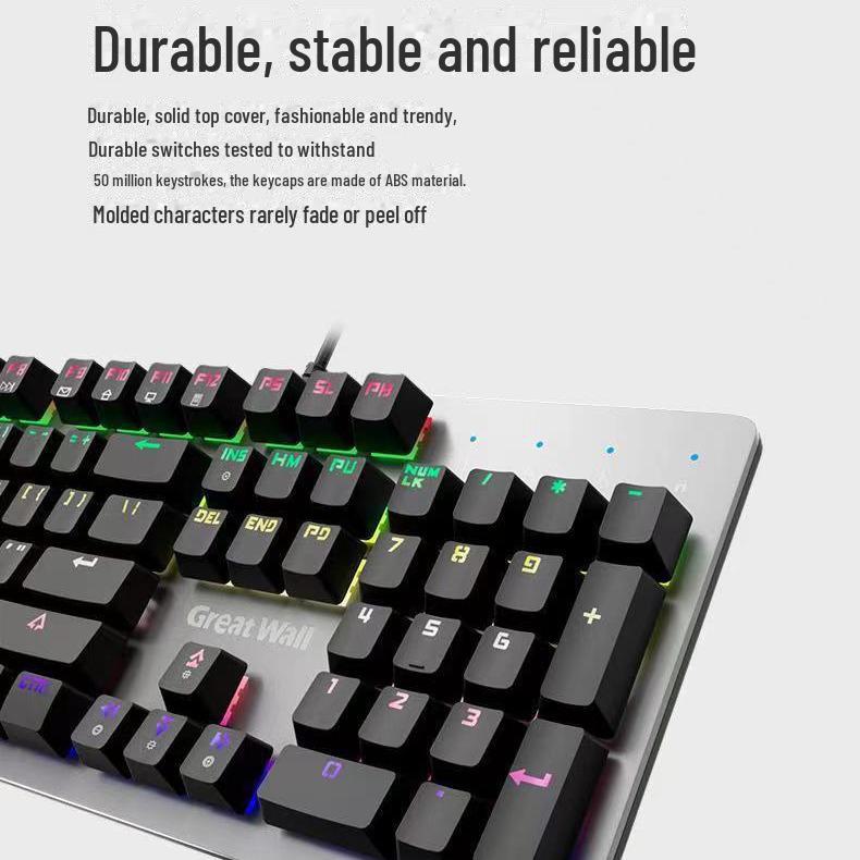 

Проводная механическая клавиатура USB Iron Panel KB845 — игровое офисное устройство для настольных компьютеров и ноутбуков серый