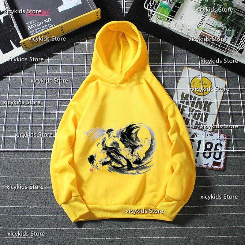 New Hot Sale Boys Hoodie Taekwondo Fighter Korean Martial Art Kick And Punch Graphic Print Kids Spring Autumn Winter Sweatshirt
