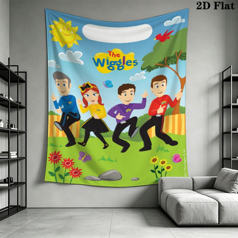 The Wiggles Wall Tapestry Aesthetic Wall Hanging Printed Fabric Blanket Decorative Tapestries for Bedroom Living Room Home Decor