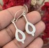 925 Sterling Silver Rose Quartz Gemstone Drop Earrings,Pink Faceted Stone Dangle Earrings For Women