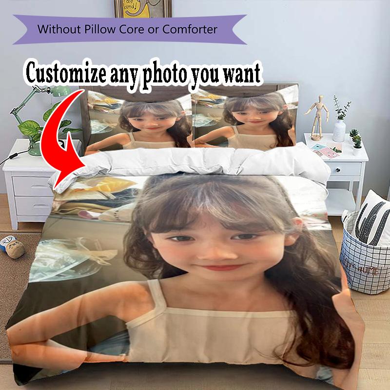 Resmi Özelleştir Fotoğrafınızı Özelleştir Yatak Takımı Nefes Alabilen Yorgan Kılıfı Yastık Kılıflı Ev Dekorasyonu Doğum Günü Hediyesi