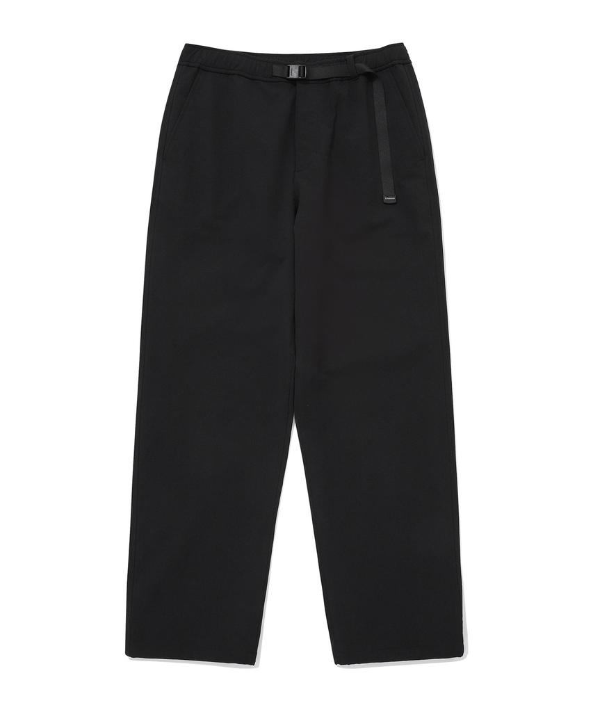COVERNAT White Brushed Synthetic Fiber Regular Fit Pants Black