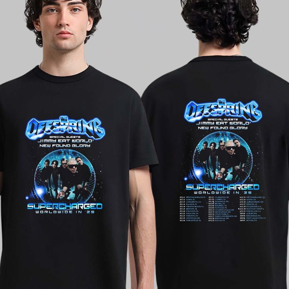

РАСПРОДАЖА!! Хлопковая двусторонняя футболка The Offspring Tour 2025 Размер S-3XL для унисекс 3XL
