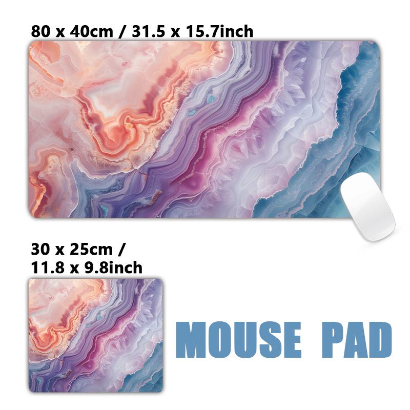 Abstract Fluid Flowing Colorful Pastel Gradients With Marble Effect Fluid XXL Large Mouse Pad Desk Mat Mousepad
