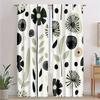 2-Piece Mid-Century Bohemian Curtains, Polyester Fabric, Machine Washable, Suitable For Bedroom Living Room Decoration