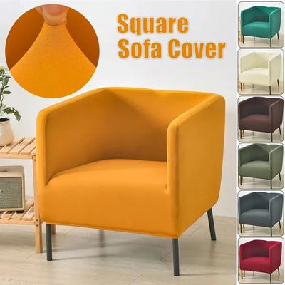 1Pc Square Sofa Cover Elastic Armchair Cover Club Sofa Slipcover Dust-Proof Nonslip Single Sofa Slipcovers For Living Room El