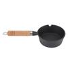 Egg Frying Pan Cast Iron   Wood Handle   Pre Seasoned Skillet for Indoor Outdoor Cooking