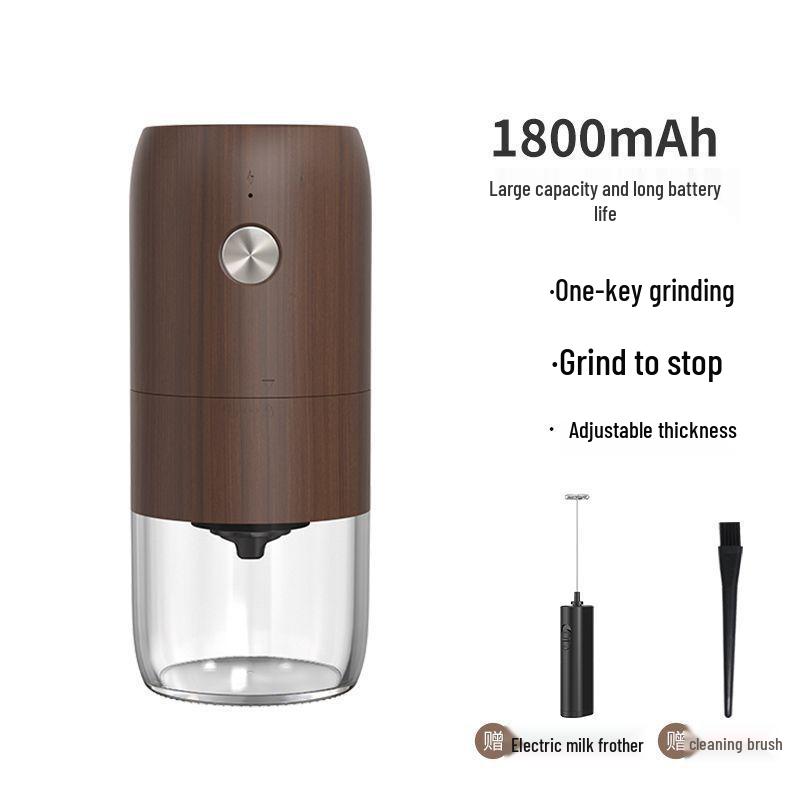 Compact Hand-Cranked & Automatic Coffee Bean Grinder for Home Use