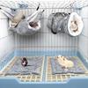 LEFTSTARER Noctilucent Luminous Guinea Pig Rat Hammock Bunkbed Hanging Tunnel and Soft Bed Mat for Ferret Hedgehog Squirrel Hideout Cage Accessories