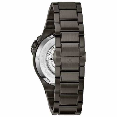 BULOVA 98A179 Klasické Automatické Gunmetal Skeleton Ciferník Automatické Pánske Hodinky