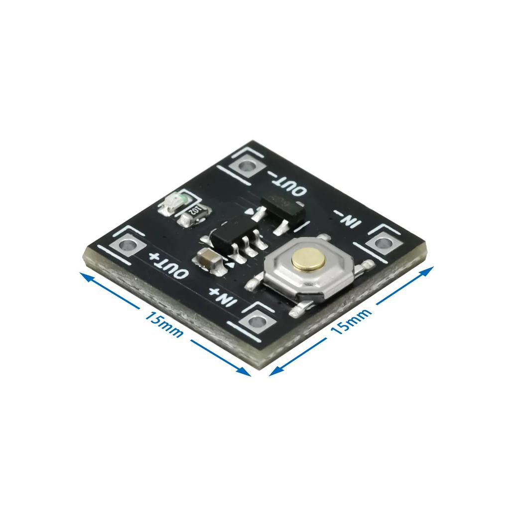Single Bond Button Bistable Switch Module 2.2-5V 0.5uA Continuous Load 2A Low Power Micro One Key Switch YR-1006