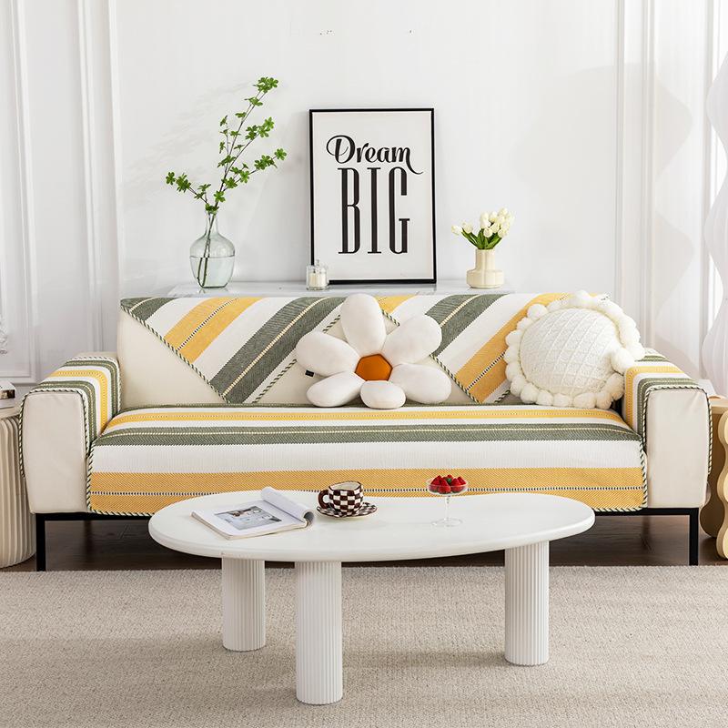 Sofa Cushion Breathable Sofa Cushion Non-Slip Non-Fading Cover Cloth Four Seasons Universal Armrest Towel