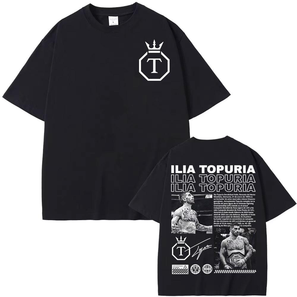 El Matador Ilia Topuria Merch Men's Cotton shirt Harajuku Graphic Tshirts Unisex Summer Short Sleeve Women Tshirt