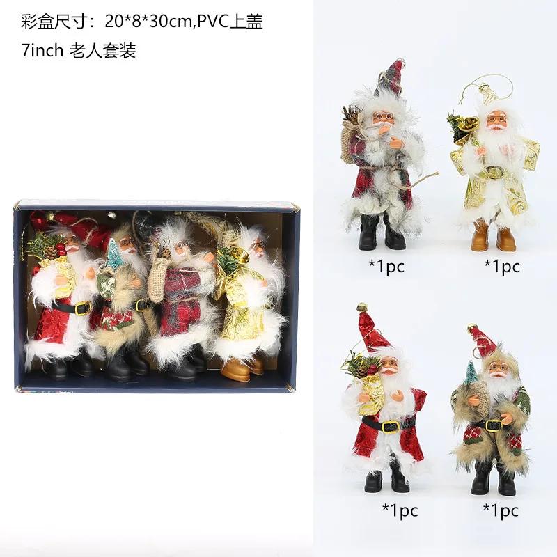 

Набор из 5/4 подвесок Санта-Клауса, цветная коробка, подходит для украшения елки, вечеринки, чтобы отправить гостям небольшой подарок