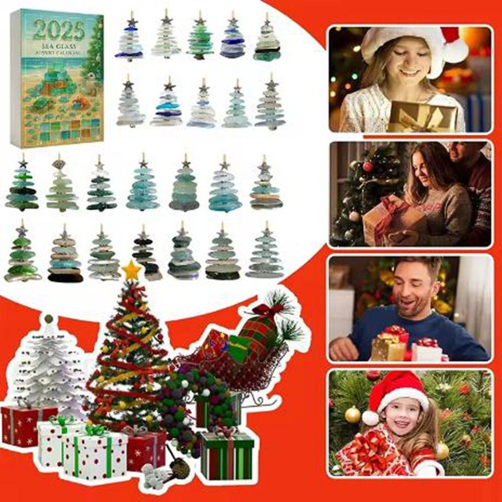 Acrylic Christmas Countdown Calendar Tree Shape Xmas Tree Pendant  Centerpiece