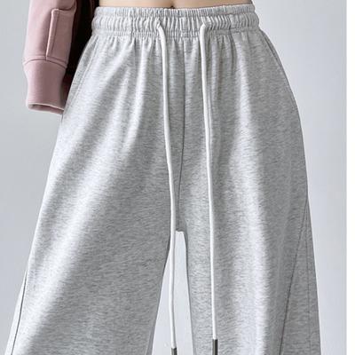 Sport Pants Loose and Slim and Versatile New Spring and Autumn High-waist Design and Casual Wide-leg Scimitar Pants
