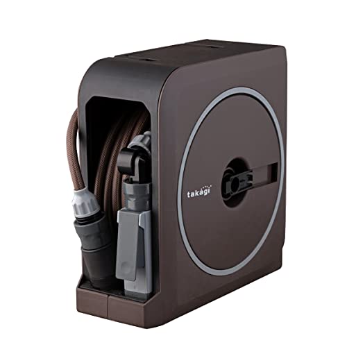 Takagi NANO NEXT 20m Hose Reel (BR) Brown, Stylish RM1220BR