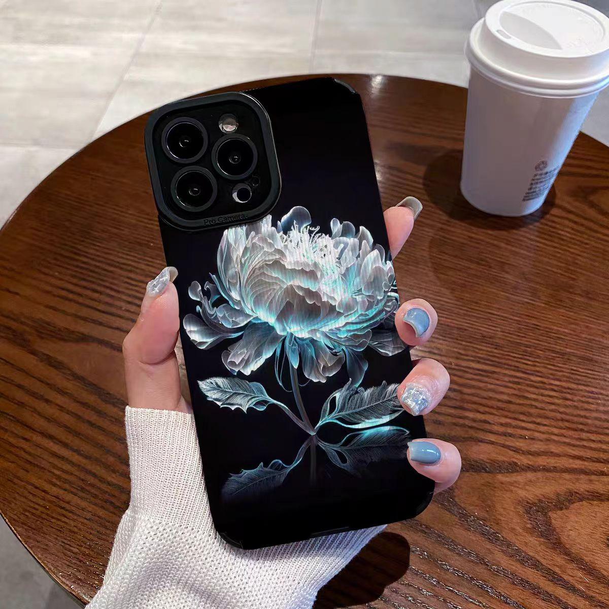 

Роскошный чехол из силиконовой кожи с рисунком в стиле тушь и вода для iPhone 15 14 Plus 11 12 16 Max 13 Mini 7 8 SE XR XS X, противоударный, с полным покрытием For iPhone 16 Plus