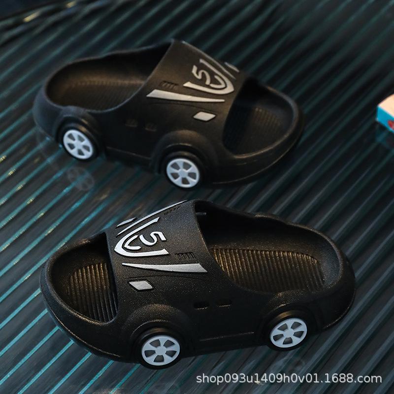 Fashion CINESSD Kids Luminous Slippers Summer Sandal Indoor Outdoor Soft Anti-slip Cartoon Car Kids Shoes Personality Children Sandals