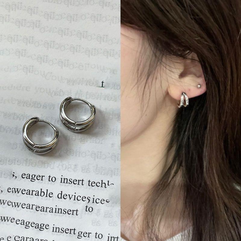 

No need to pick plain rings, ear buckles, women s rings, earrings, versatile, cold wind geometric earrings, tide double rings, stacked earrings