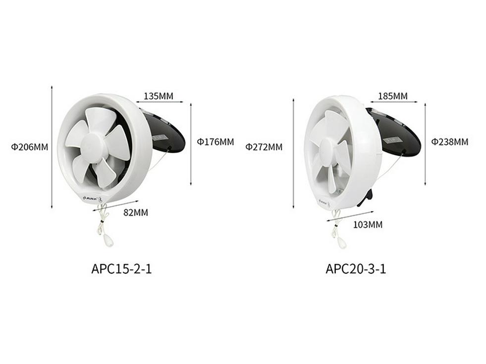 Jinling Silent Round Ventilation Fan for Bathroom & Kitchen, 6-Inch Wall-Mounted Exhaust Fan