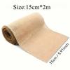 Natural Beige Jute Burlap Roll 15cm×2m, Vintage Fabric for Wedding, Christmas Decor, Chair Sashes & DIY Projects