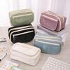 Large Capacity Pencil Multifunctional Storage Bag for Makeup and Small Pen Pouch with Sticky Case for Elementary School Middle School High School