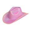 Light up Cowboy Hat Wide Brim Rave Cap Headgear Costume LED Cowboy Hat for Party Role Play Music Festival Concerts Bridal Shower