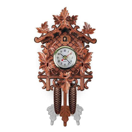 Wooden Wall Clock Precise Decorative Nordic Style Antique Wooden Hanging Clock for Living Room
