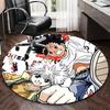 1pc Anime Cartoon Design Round Carpet Office Chair Mat, NonSlip Rug for Home Decor