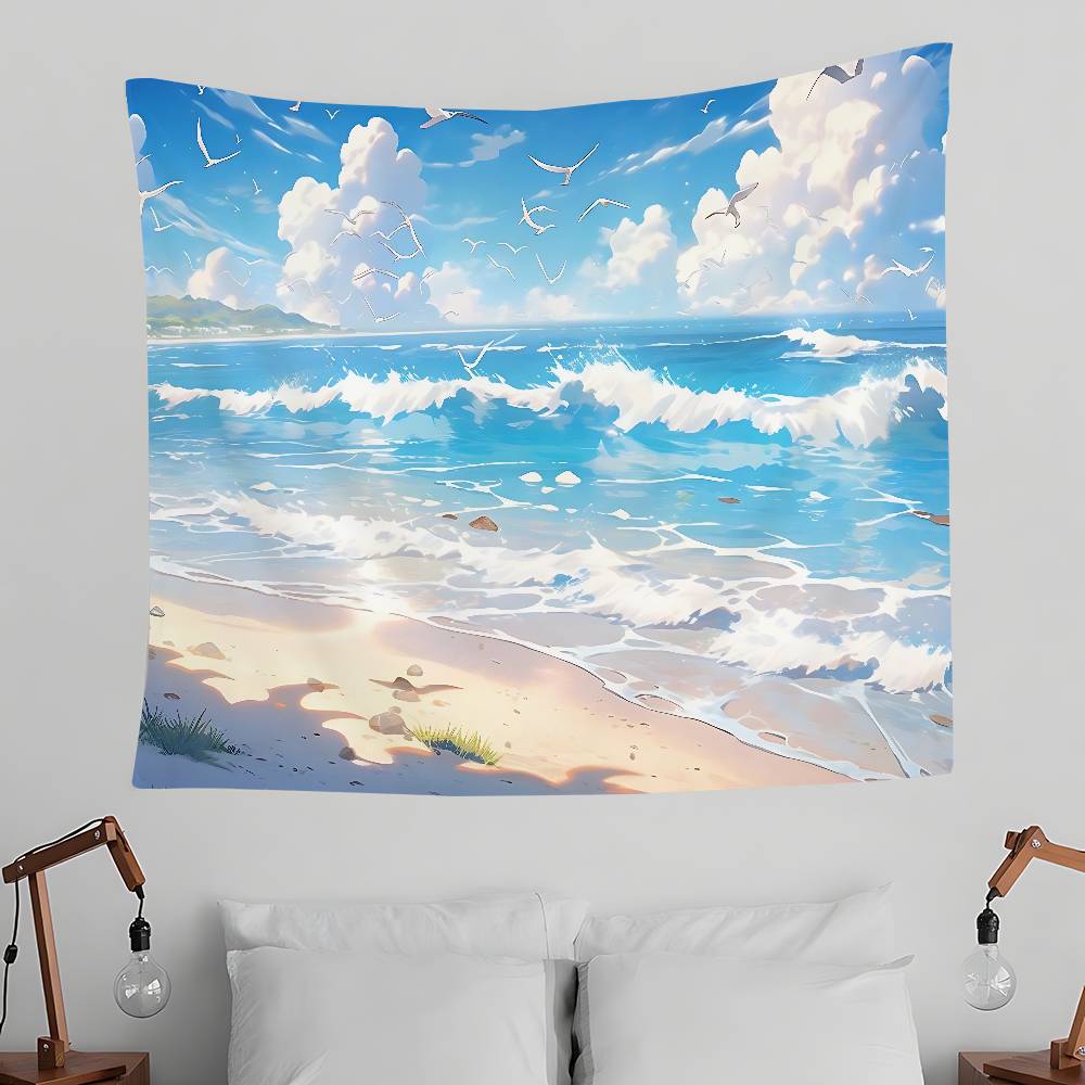Beautiful Natural Scenery Tapestry Wall Hanging Tapestry Art Deco Blanket Curtain Hanging At Home Bedroom Living Room Decor