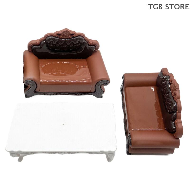 1/12 European Style Sofa Model Simulation Living Room Furniture Dollhouse Decoration Miniature Dolls House Accessories