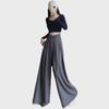 Neutral Spring/Summer High-Waist Drape Trousers: Women's Loose Korean Slim Wide-Leg Casual Pants 2024