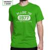 Men T Shirts Made In 1977 TShirts All Original Parts Happy Birthday Popular Short Sleeve Anniversary Tees Clothes Cotton