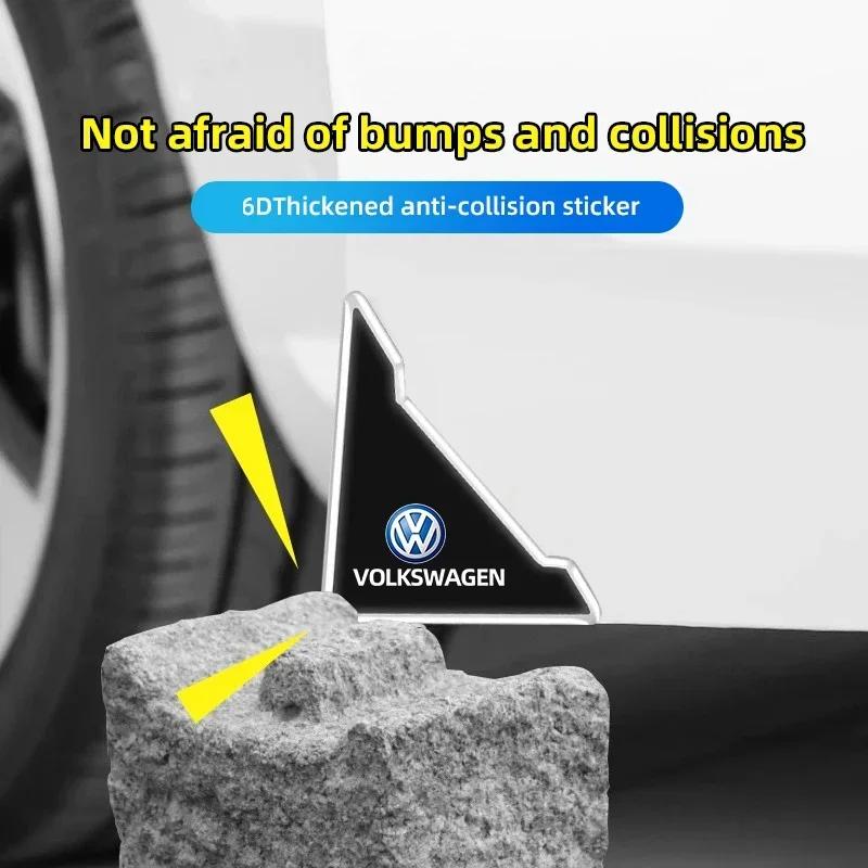 hijk1 ·4Pcs Car Door Corner Protector Cover Accessories For VW GTI Polo Golf MK6 MK7 Passat B7 Tiguan ID.3 Arteon Jetta Beetle T-ROC C