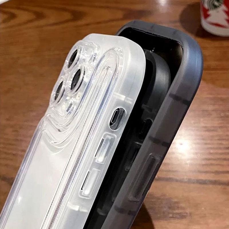 Stoßfeste Silikon-Stoßfänger-klare Handyhülle für iPhone 15 14 13 12 11 Pro Max X XR XS 7 8 Plus Linsenschutz Transparente Abdeckung