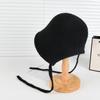 Autumn and winter straps knitted fisherman's hat children keep warm after opening versatile knitted washbasin hat women