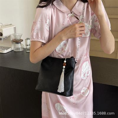 Premium sense Xiaoxiangfeng mini torebka na telefon komórkowy 2025 wiosna nowa torebka listonoszka na łańcuszku z diamentami torebka wiaderko